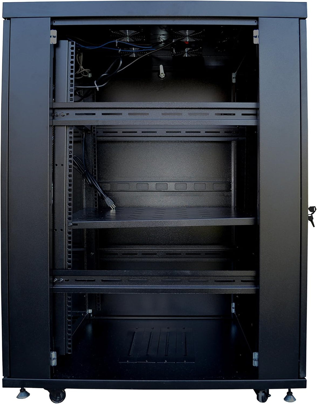 18U Server Rack Network Enclosure 39 inch Deep Data Cabinet on Wheels S3705