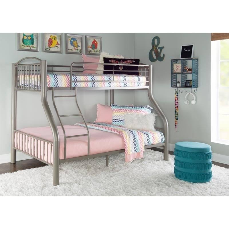 Twin Over Full Pewter Bed E2932