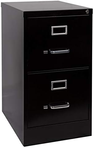 2 Drawer Black Metal Vertical File Cabinet Z404241