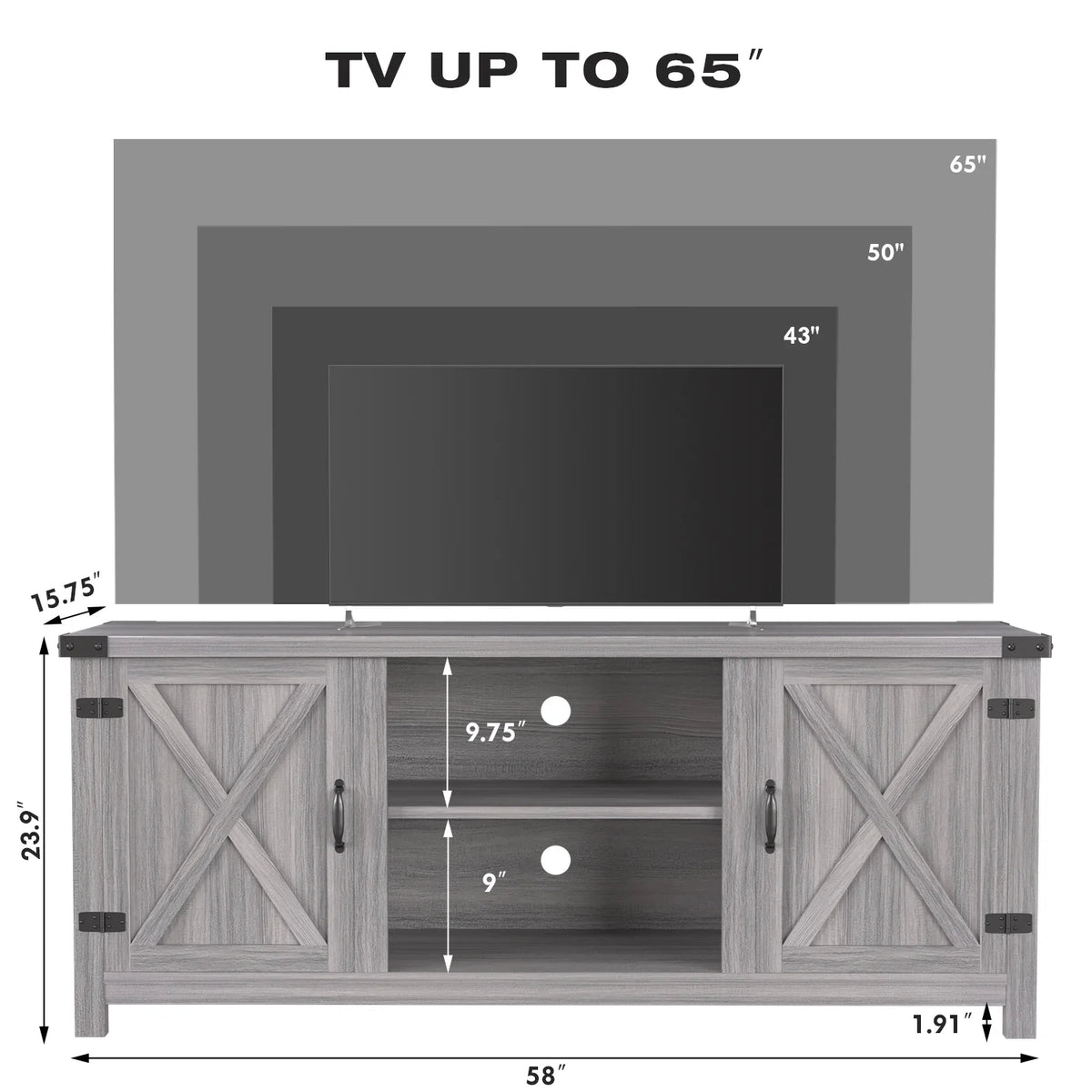 Walnut TV Stand Media Console N21824