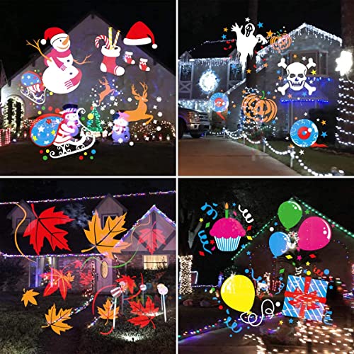 Waterproof 10W LED Projector 16 Slides Holiday Night Light N32066