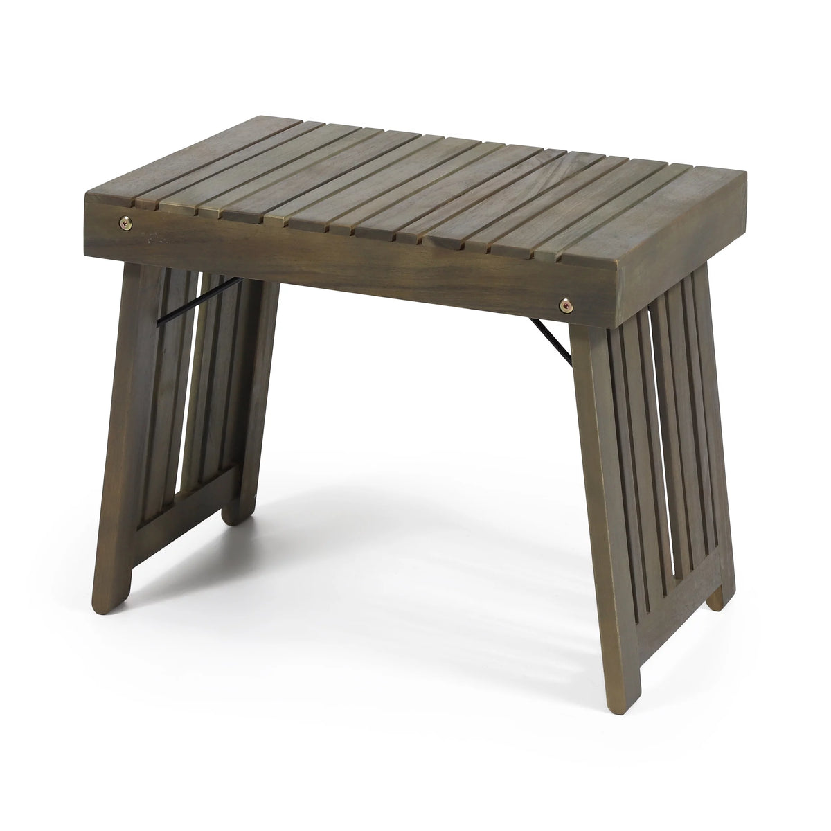 Gray Acacia Wood Outdoor Chaise Lounge Set of 2 N6001