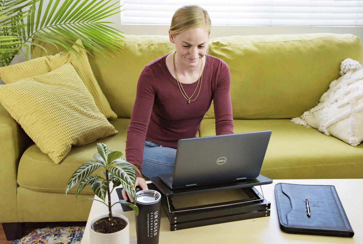 Adjustable Standing Desk Converter with Mouse Pad I2356