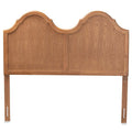 Wood Queen Size Arched Headboard in Ash Walnut C5637