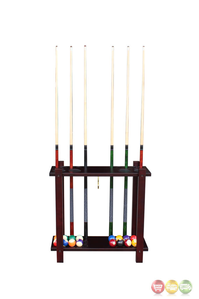 Walnut Finish Floor Cue Rack T6480