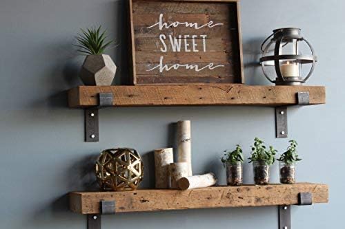 Reclaimed Wood Floating Shelves, Set of Two I295630