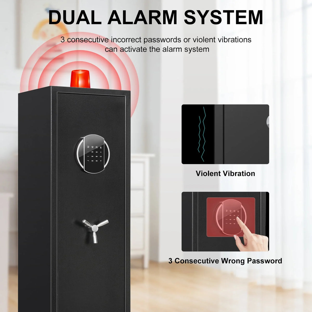 Biometric Fingerprint Long Gun Safe with Alarm System I686024