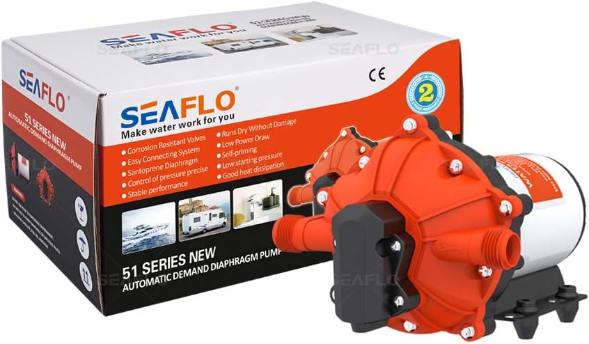 24v Water Pressure Diaphragm Pump 18.9 L/min 60 Psi N26870