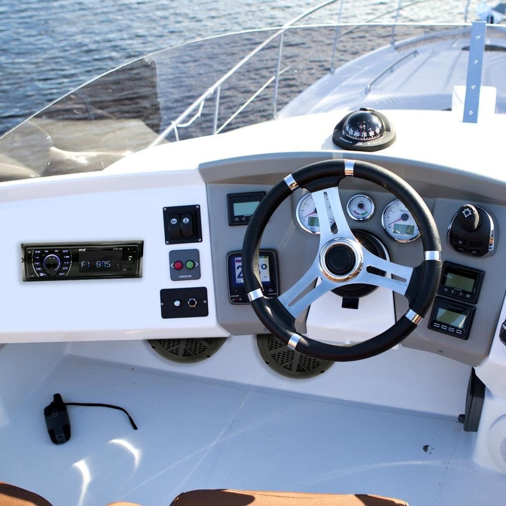 Marine Headunit Receiver Speaker Kit with Bluetooth Waterproof Speakers Pack of 2 Q9313