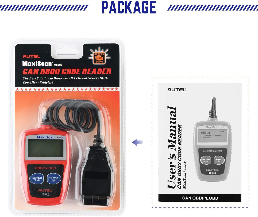 OBD2 Scanner Universal Car Engine Fault Code Reader P309295