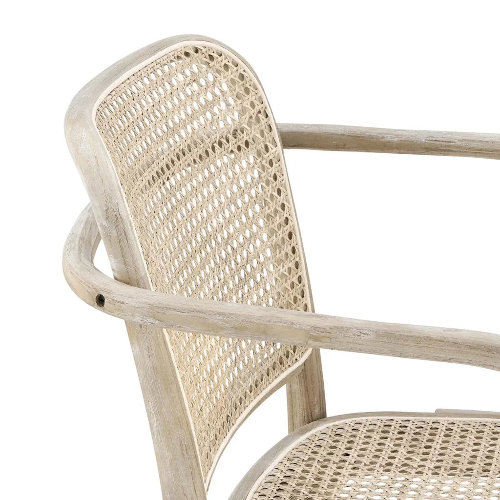 Rattan and Wood Dining Chair A8249