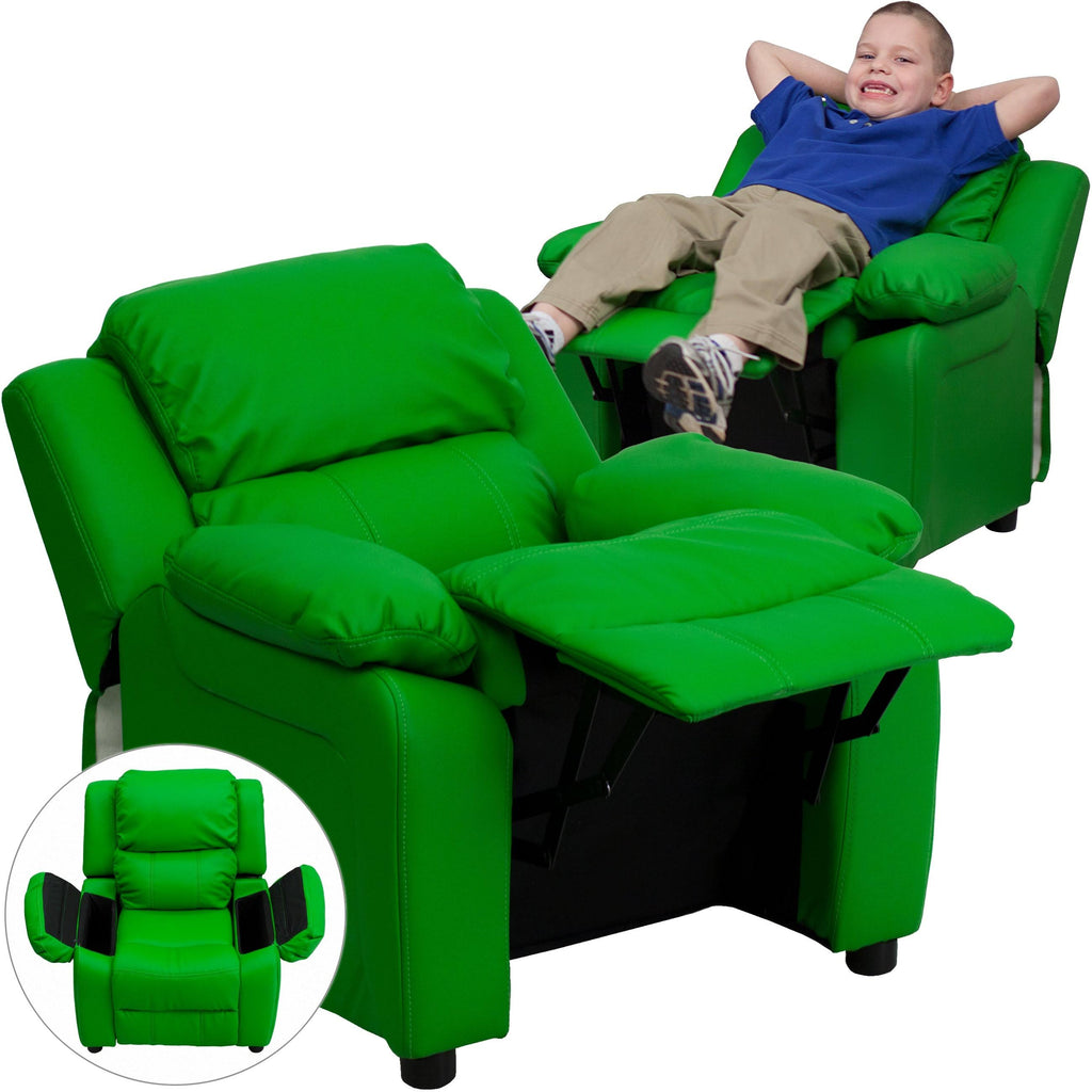 Pink Vinyl Upholstered Recliner N3780