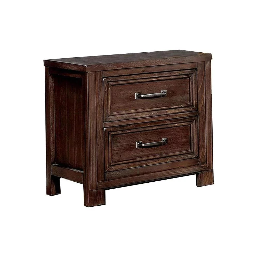 Dark Oak Solid Wood King Bedroom Set 6pcs Q264249