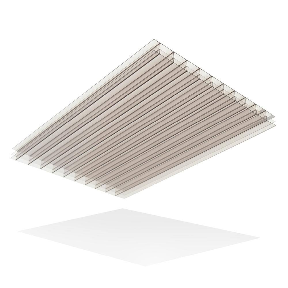 Bronze 24 in. x 24 in. x 1/4 in. Multiwall Polycarbonate Sheet (5-Pack) F344434