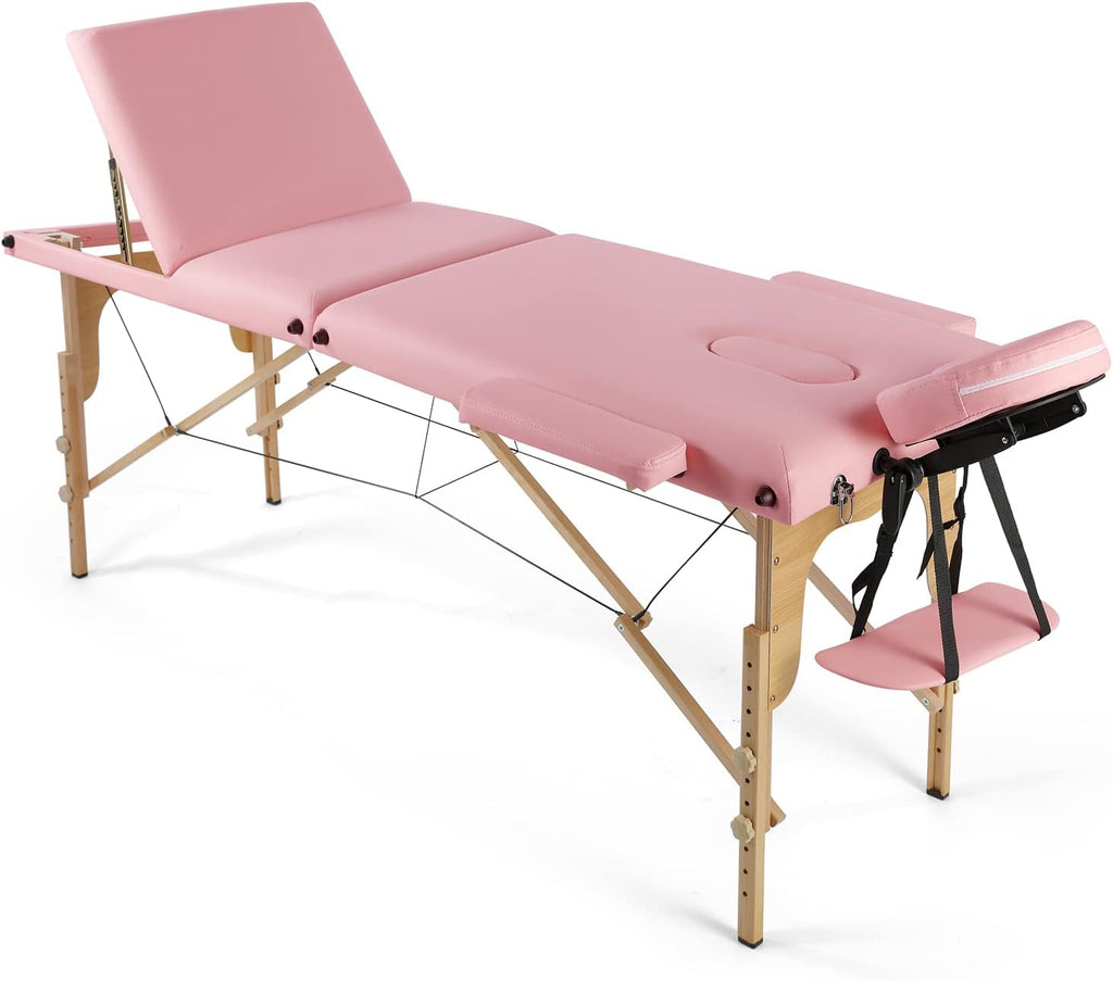 Black Adjustable Massage Table with Carrying Bag A47473