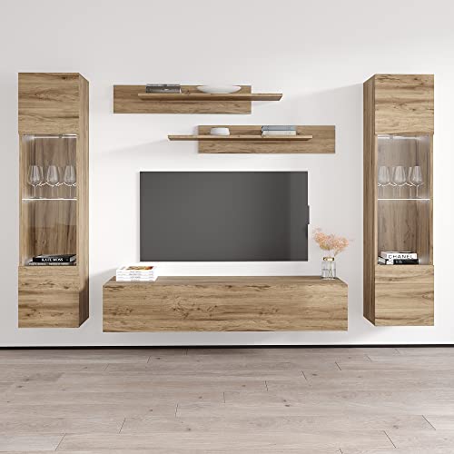 White Wall Mounted Entertainment Center Y73535