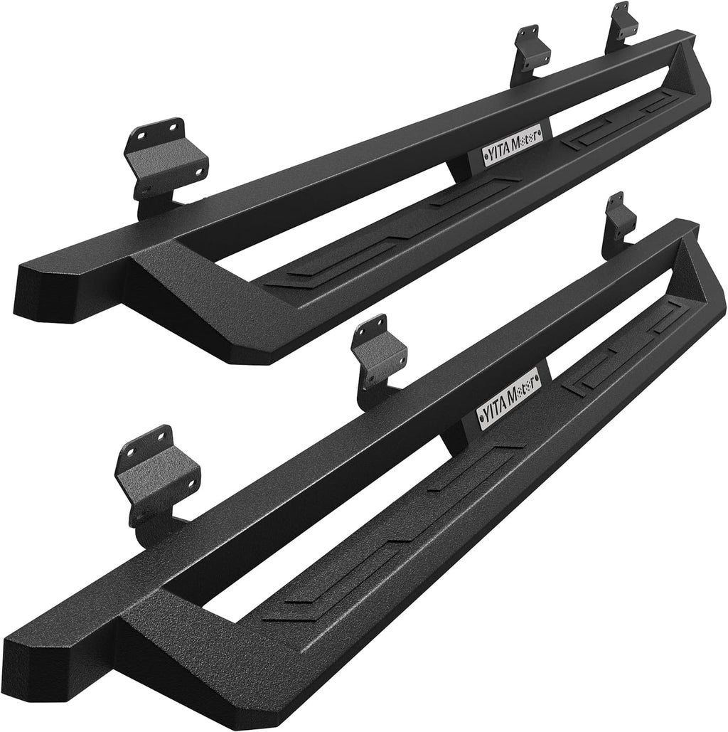 6 inch Black Textured Aluminum Running Boards D524