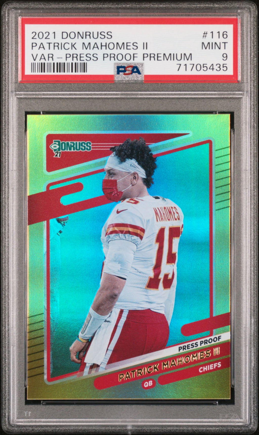 2021 Donruss Variation Press Proof Premium Card #116 PSA 9 Mint K8616