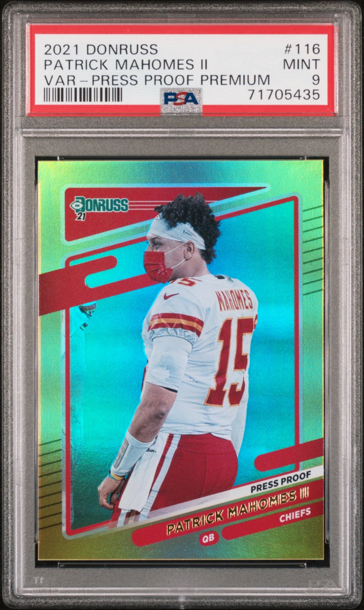 2021 Donruss Variation Press Proof Premium Card #116 PSA 9 Mint K8616