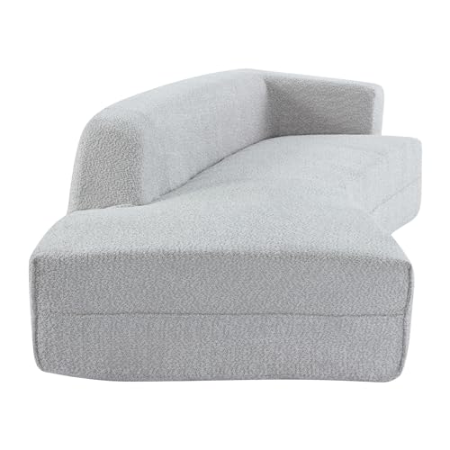 Grey Curved Chaise Lounge Sofa O5126