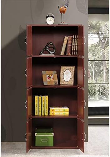 4 Shelf 8 Door Mahogany Bookcase K5964