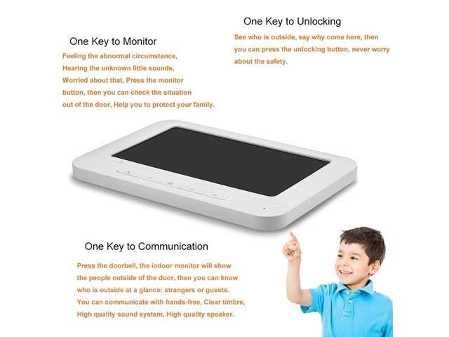 Wired Video Door Phone Intercom System with Monitor and Electronic Door Lock B287711