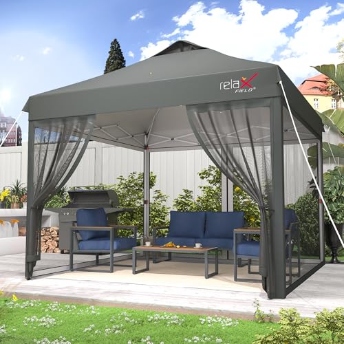 10x10 Pop Up Canopy Tent with Mosquito Netting N6859