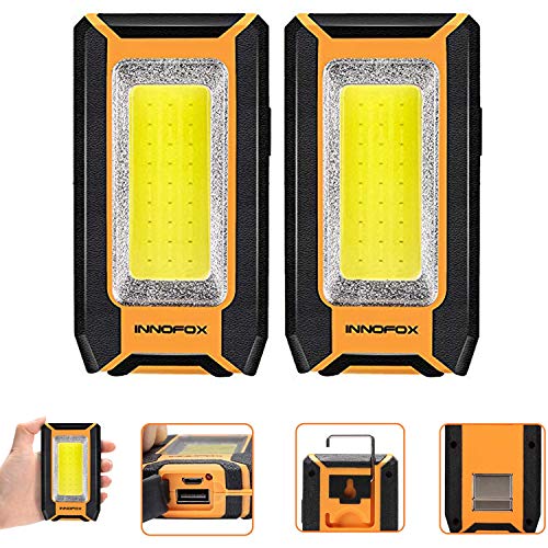 2 Pack LED Rechargeable Magnetic Work Light 40W 1500 Lumens C447158