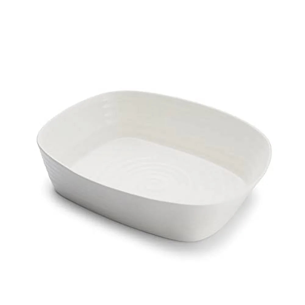 White Rectangular Lasagna Pan 11.5 X 9.5 Inch Porcelain V2643