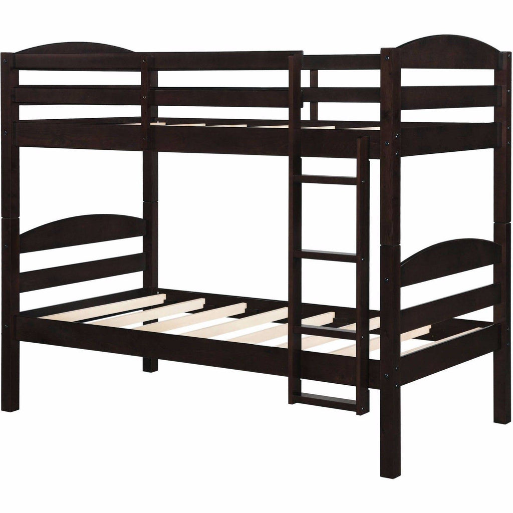 Twin Over Twin Wood Bunk Bed V6480
