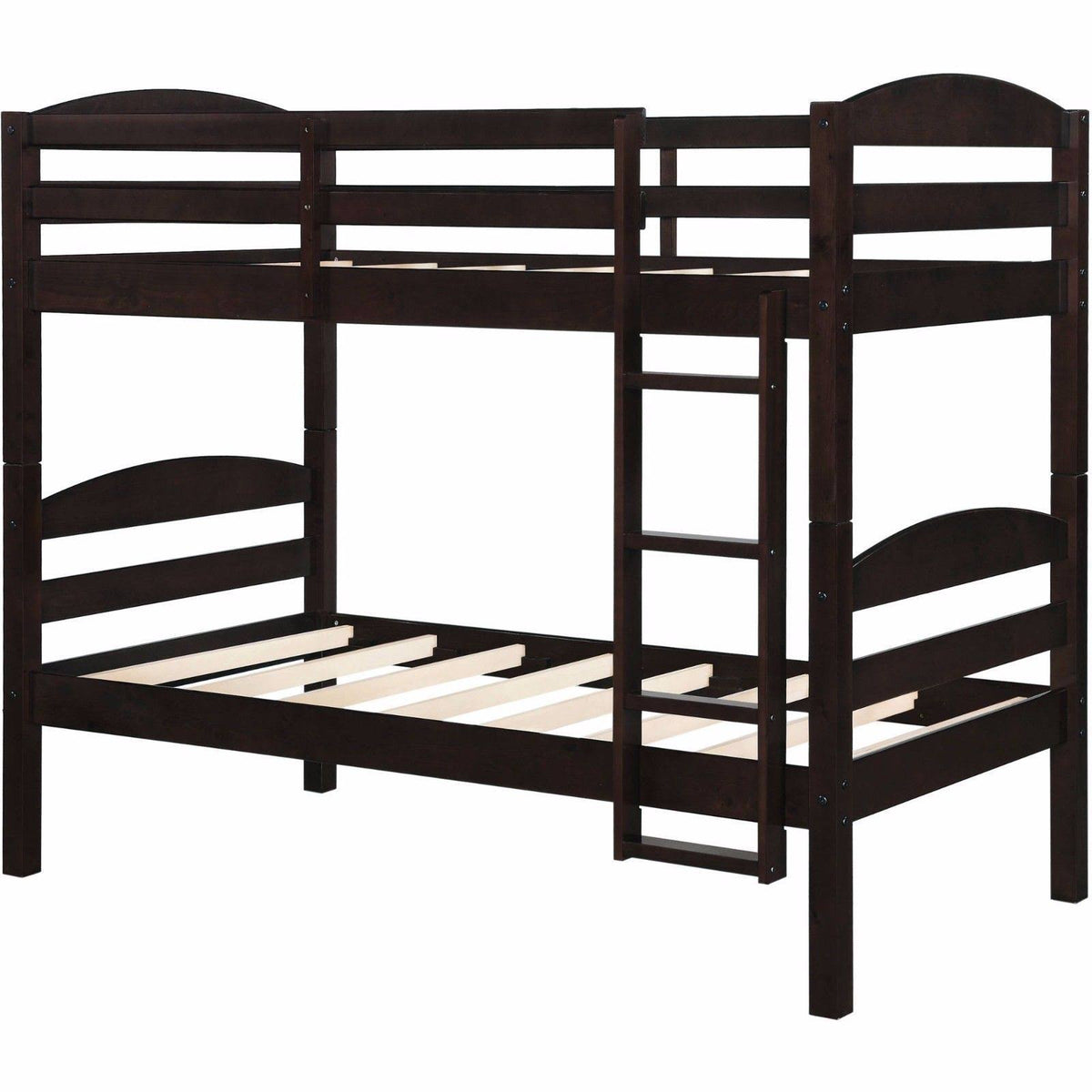 Twin Over Twin Wood Bunk Bed V6480