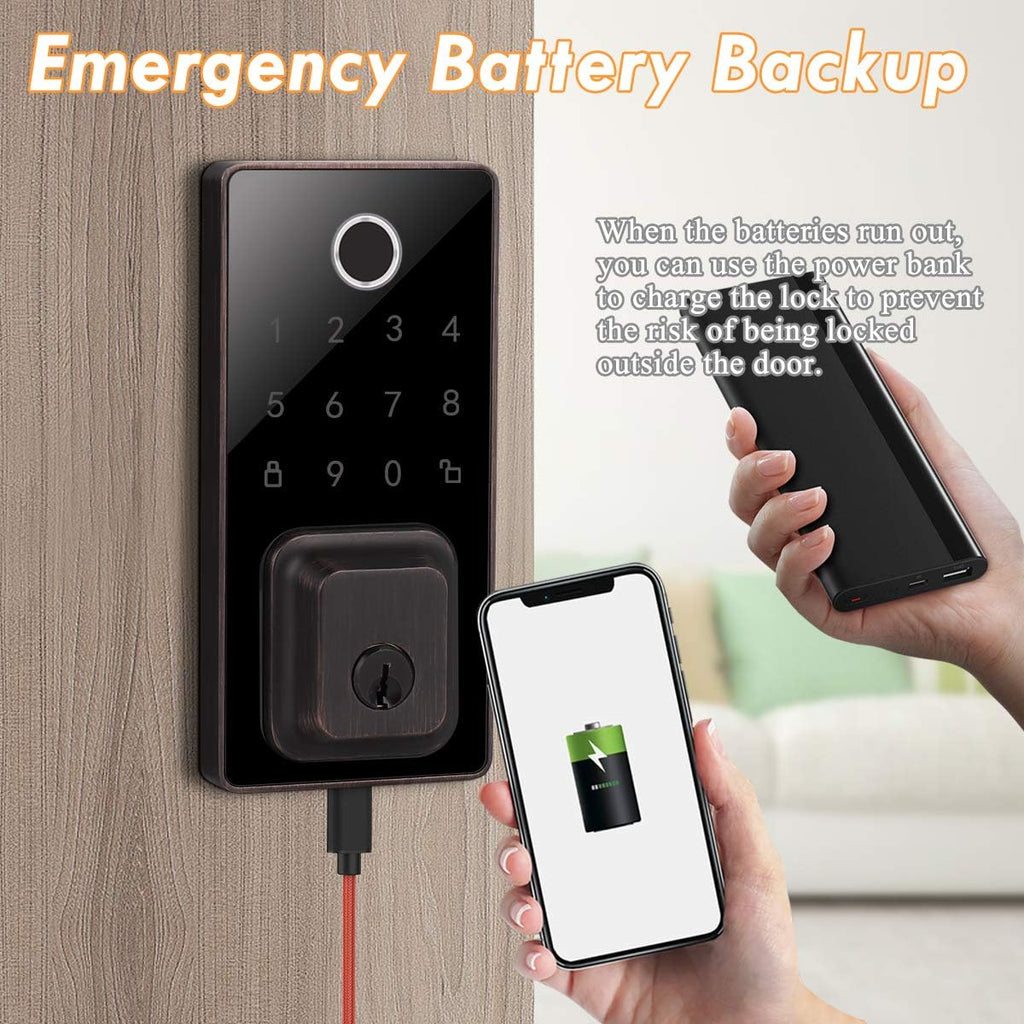 Keyless Entry Electronic Deadbolt Oil Rubbed Bronze Q1701