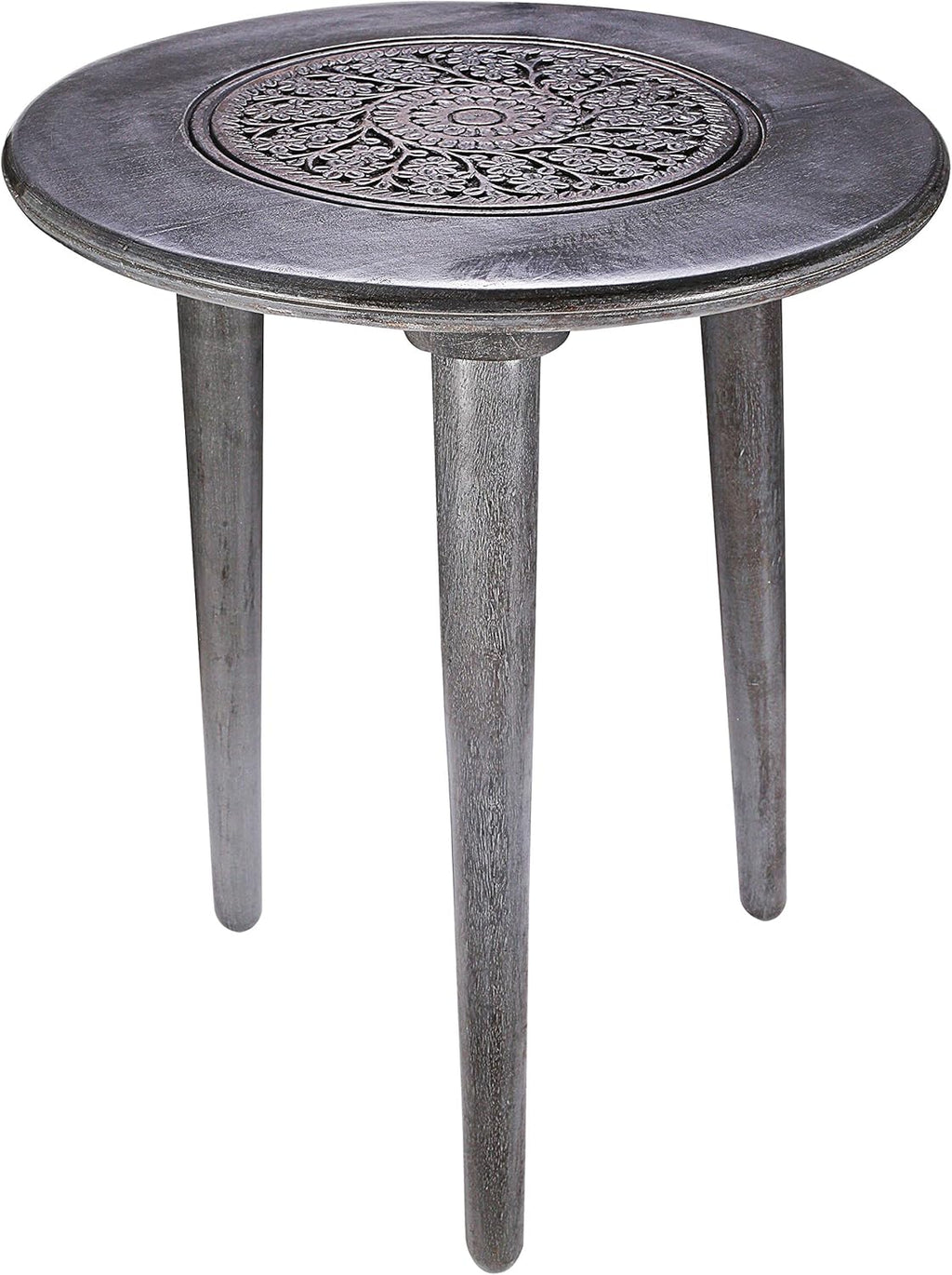 Burnt Wood Octagonal Accent Table P95489