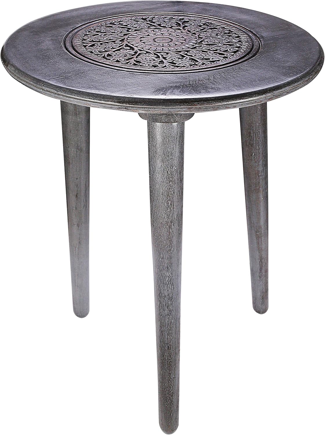 Burnt Wood Octagonal Accent Table P95489