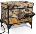 Forest Green 26"x16"x18" Insulated Outdoor Cat Shelter with Heater L768928