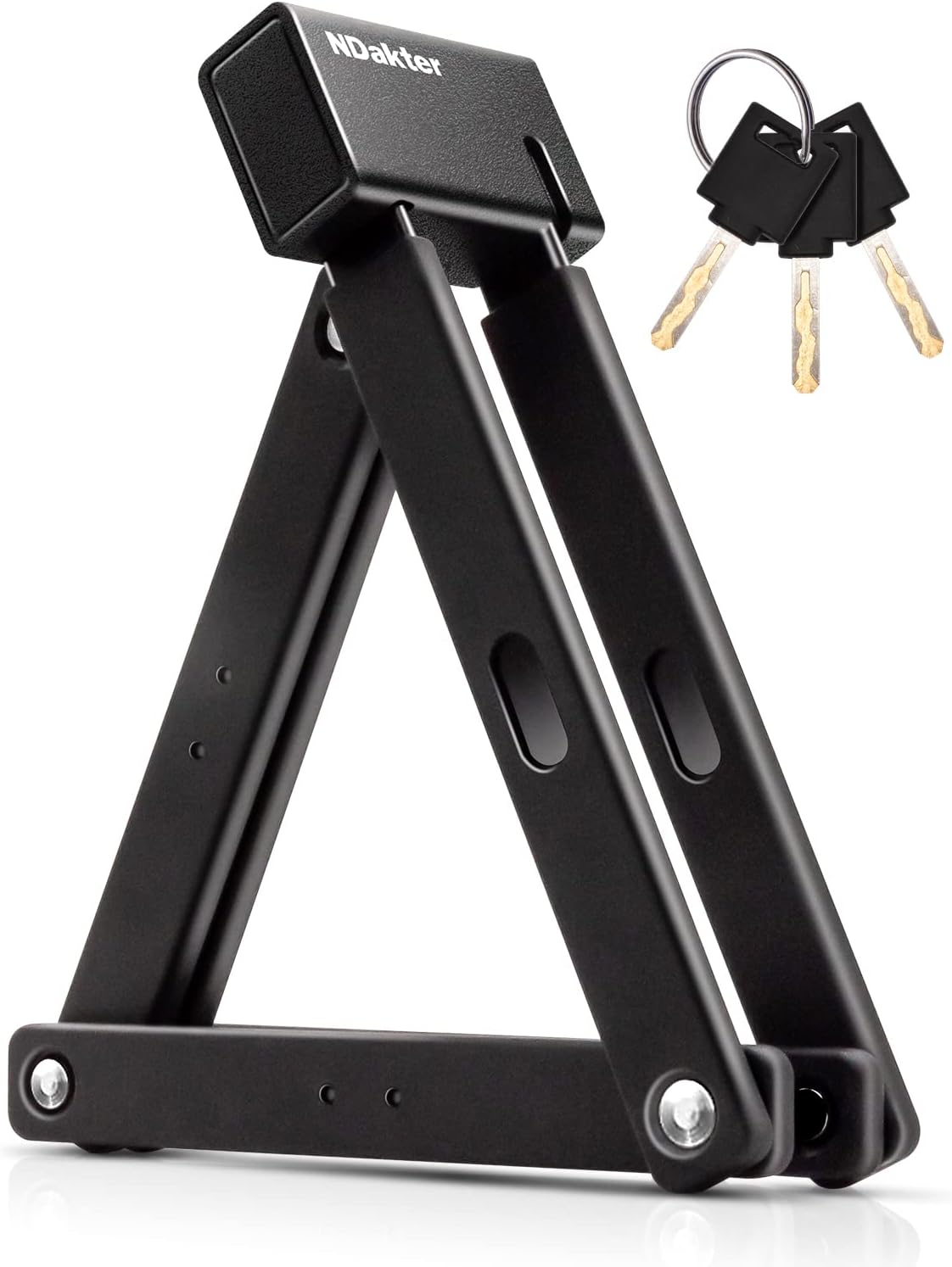 Black Pack of 2 Folding Bike Lock with Mounting Bracket B874