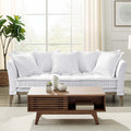 White Fabric Sofa T349161