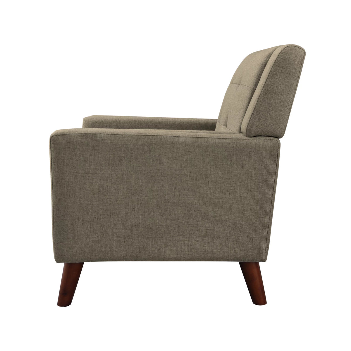 Mocha Tufted Fabric Arm Chair K8225
