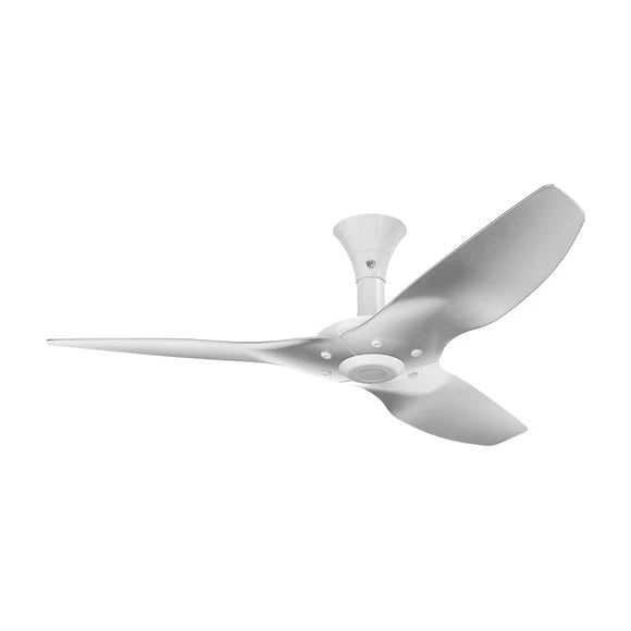 60 Ceiling Fan with Brushed Aluminum Blades and White Finish Y72088