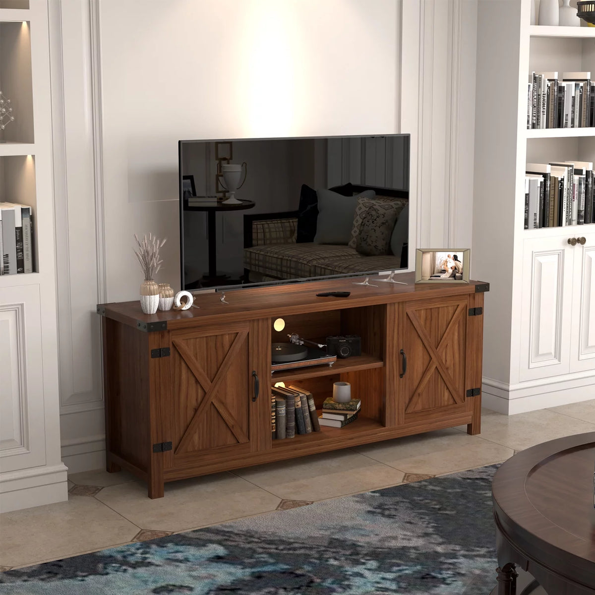 Walnut TV Stand Media Console N21824