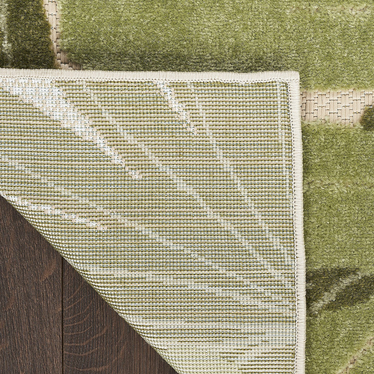 4' x 6' Ivory Green Area Rug E598