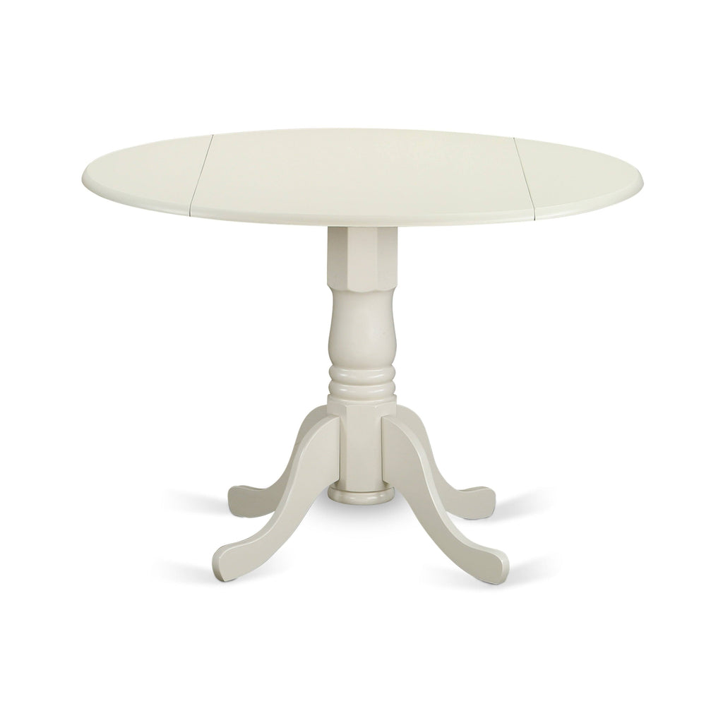 3PC Round Table with Two 9-Inch Drop Leaves and 2 Panel Back Chairs A905
