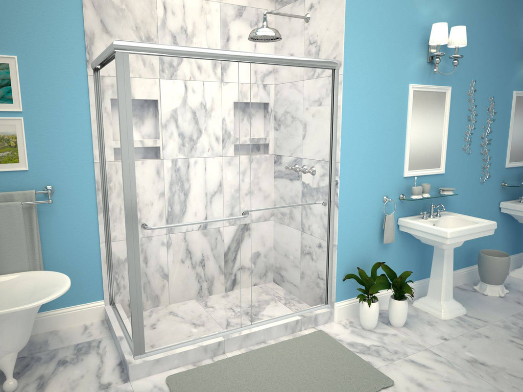 60x22 x 34x22 Double Threshold Shower Base with Drain Top K86785