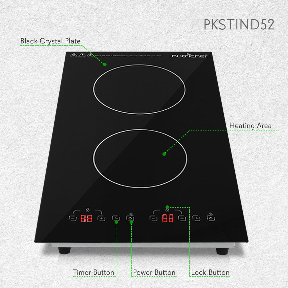1800W Dual Induction Countertop Cooktop Burner Y182