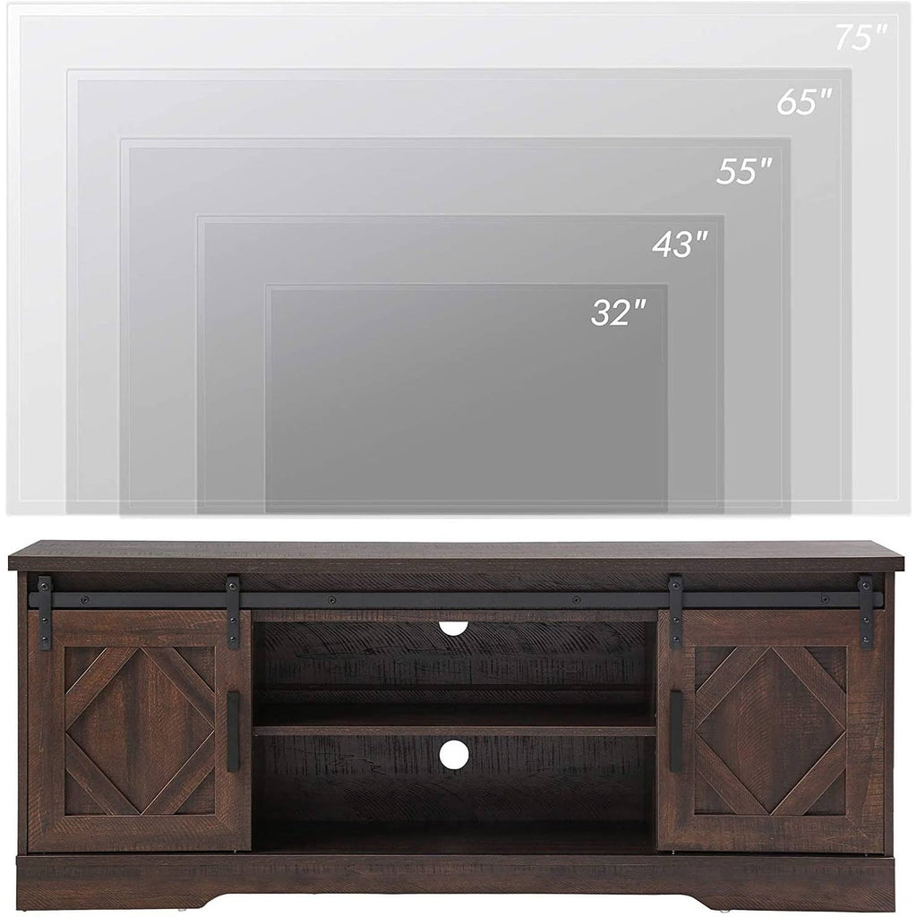 Rustic Grey Wash Wood TV Stand Storage Cabinet N804012