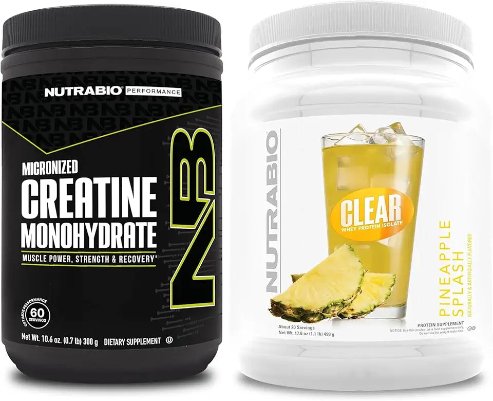 Unflavored Creatine Monohydrate and Pineapple Splash Whey Protein Isolate L602