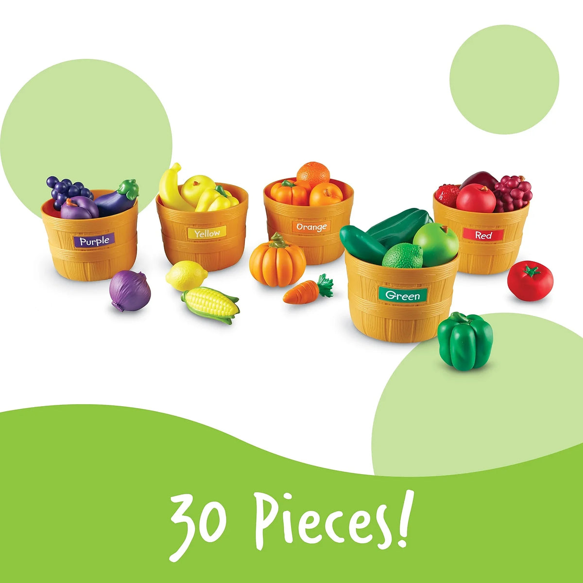 Multicolor 30 Piece Set Pretend Play Kitchen Food B7236