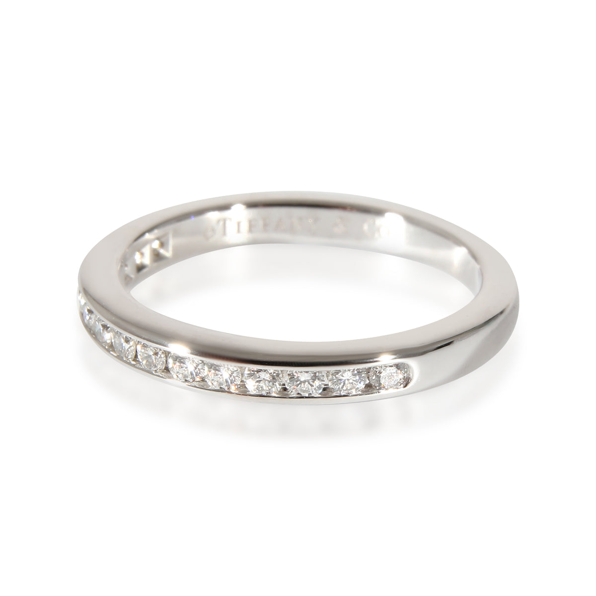 Platinum Wedding Band 0.24 CTW Pre-Owned P145001