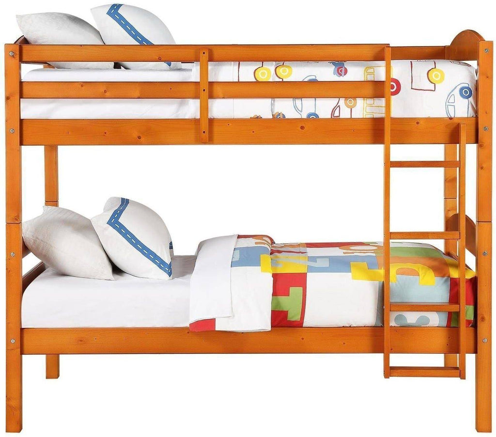 Twin Over Twin Wood Bunk Bed V6480
