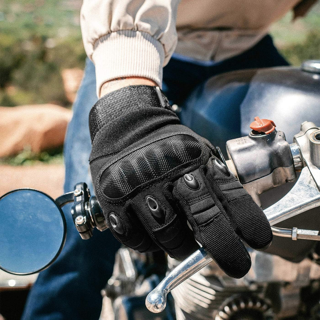 Lightweight Carbon Fiber Motorcycle Gloves with Touch Screen Fingertips Z974